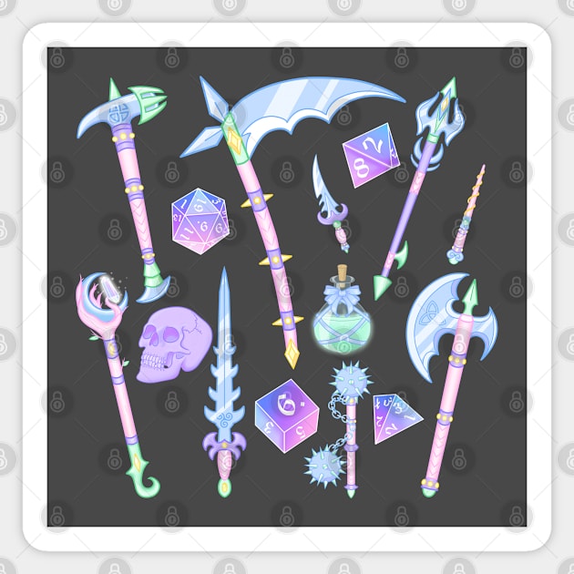 DnD Weapons Sticker by Luna-Cooper